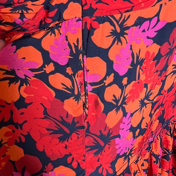 Derek Lam 10 Crosby Talia Babydoll Dress 00 Floral Cocktail Mini Party V-Neck - Picture 13 of 13